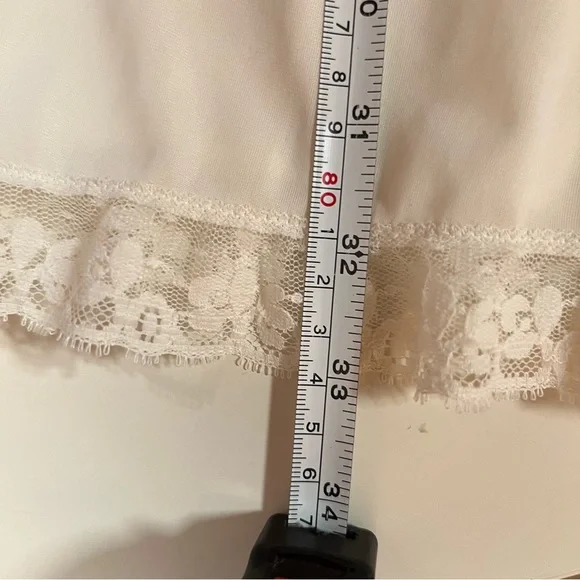 Vintage 1950 Retro Shadowline white Lace Fairycore Peignoir Short Slip Robe Set - Picture 16 of 17